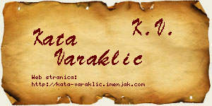 Kata Varaklić vizit kartica
